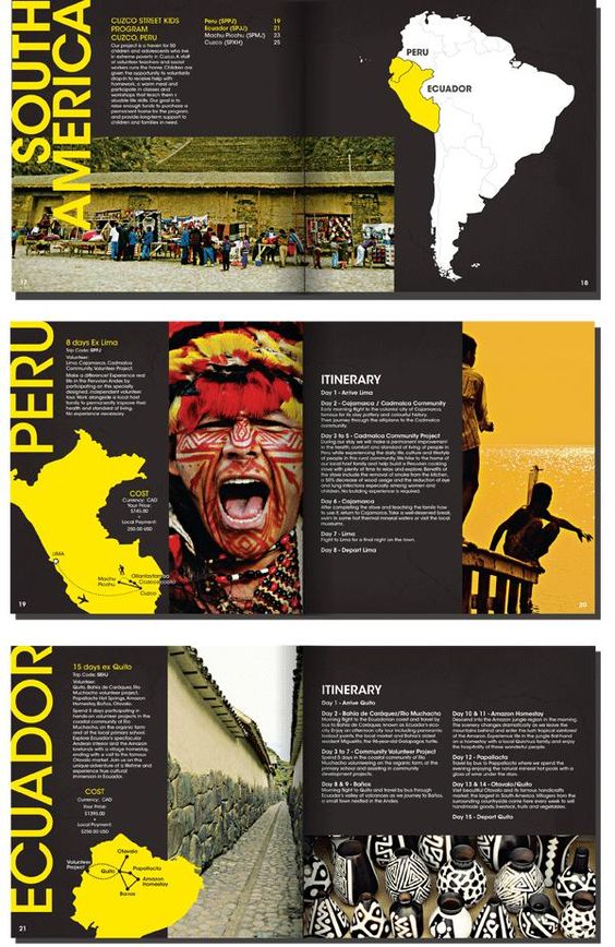 yellow and black brochure