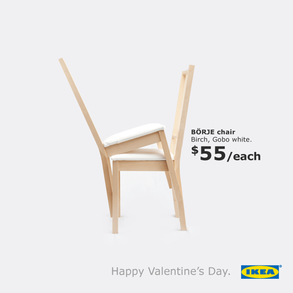 Ikea Valentine's campaign