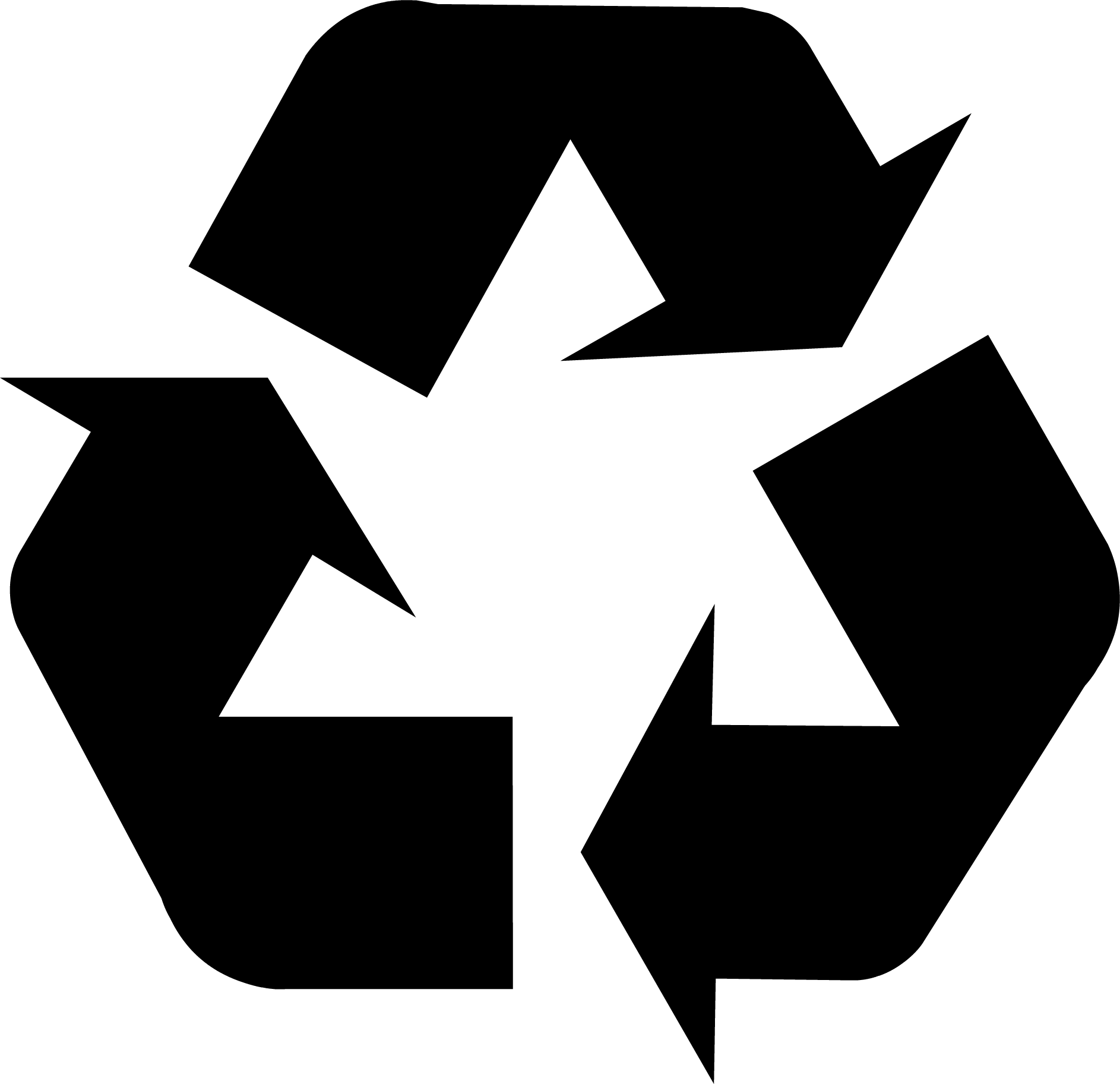 Black Recycling Symbol 